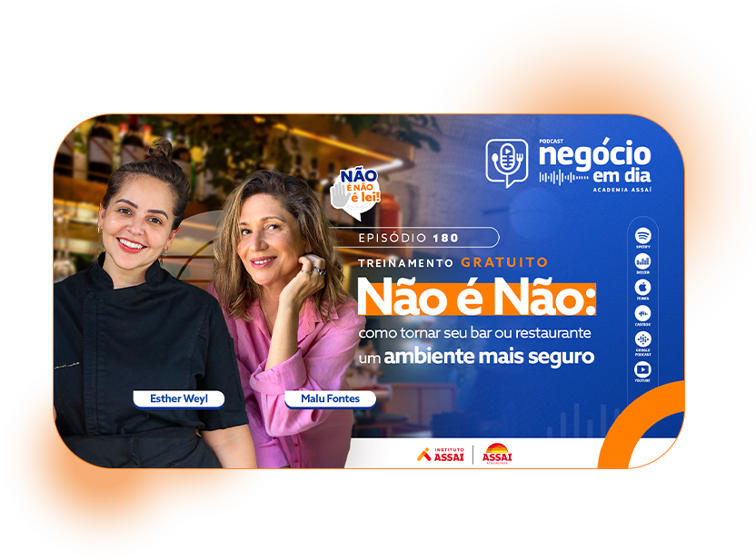 Capa do podcast Negócio em Dia — episódio sobre Não é Não