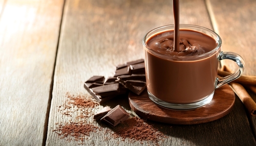 Delivery de chocolate quente no inverno
