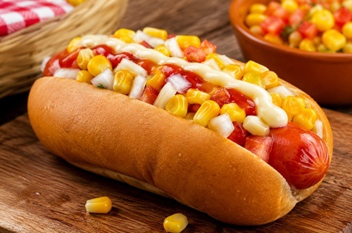 Receitas com milho - hot dog