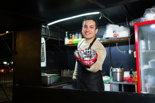 Empreendedor de microfranquia de alimentação